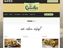 Tablet Screenshot of camillescafe.com